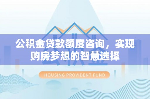 志丹公积金贷款额度咨询，实现购房梦想的智慧选择