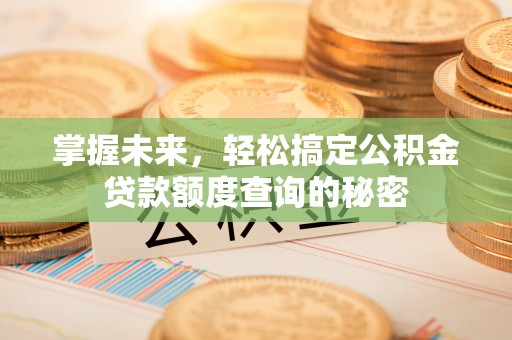 志丹掌握未来，轻松搞定公积金贷款额度查询的秘密