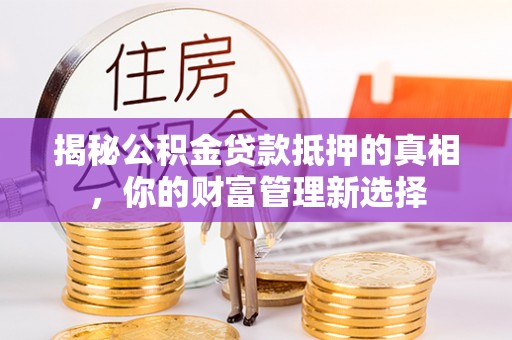 志丹揭秘公积金贷款抵押的真相，你的财富管理新选择